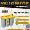 OPTIMA BATTERY YELLOWTOP D31A 12V 75Ah แบตเตอรี่รถบรรทุก